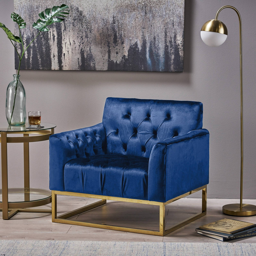 Black Velvet Arm Chair W247