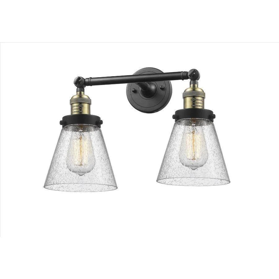 2 Light Dimmable LED Bathroom Fixture in Brushed Brass J57776