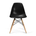 Black/Natural Solid Wood Dining Chair F6290