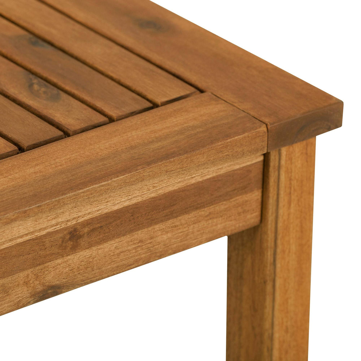 Brown Acacia Wood Outdoor Side Table D5212