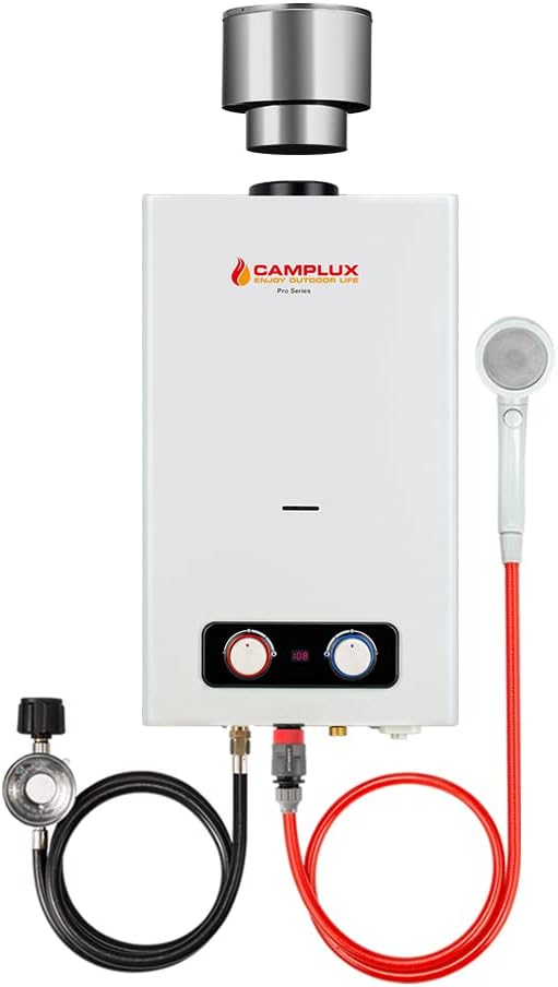 1.58 GPM Outdoor Propane Tankless Water Heater with S/S Rain Cap E304