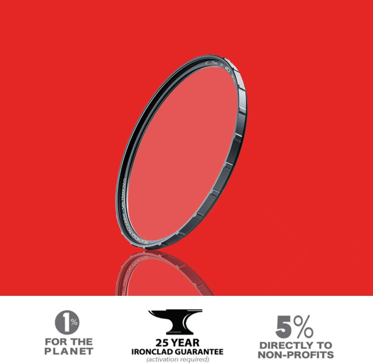 52mm X2 UV Filter for Camera Lenses with Lens Cloth, Pack of 2 X58613