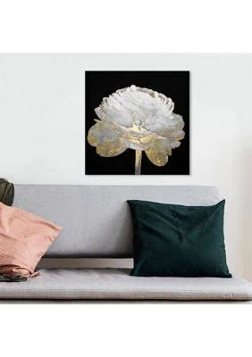 Black Gold Floral Canvas M100