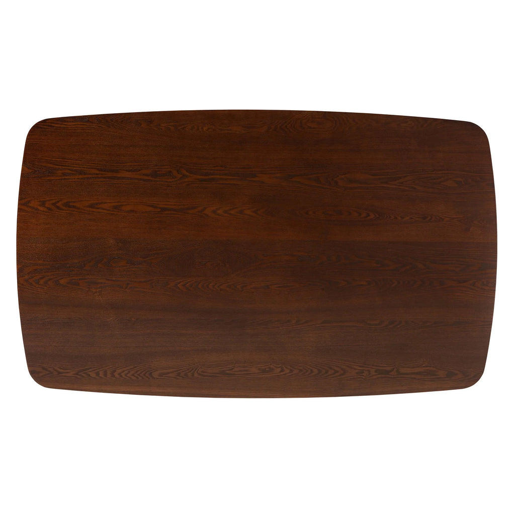 Walnut Brown Finished Wood Dining Table S846