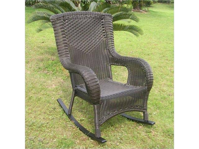 White Resin Wicker Aluminum Rocker O886