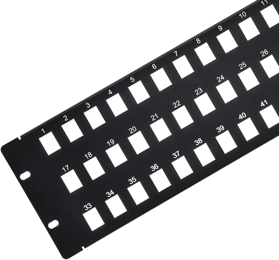 Blank Patch Panel for Keystone Jack Cat.5E, Cat.6 (24 Port) T8220