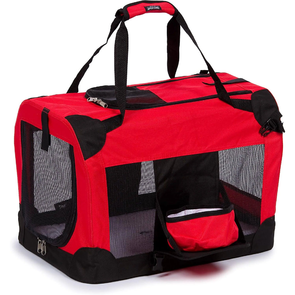 Red Folding Pet Carrier K1272