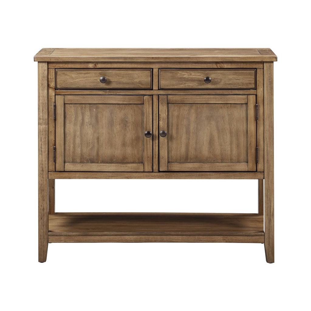 Brown Console Table with 2 Drawers and 2 Cabinets P180