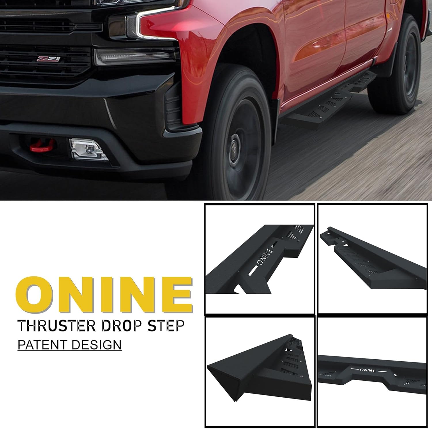 Textured Black Heavy Duty Steel Running Boards O994