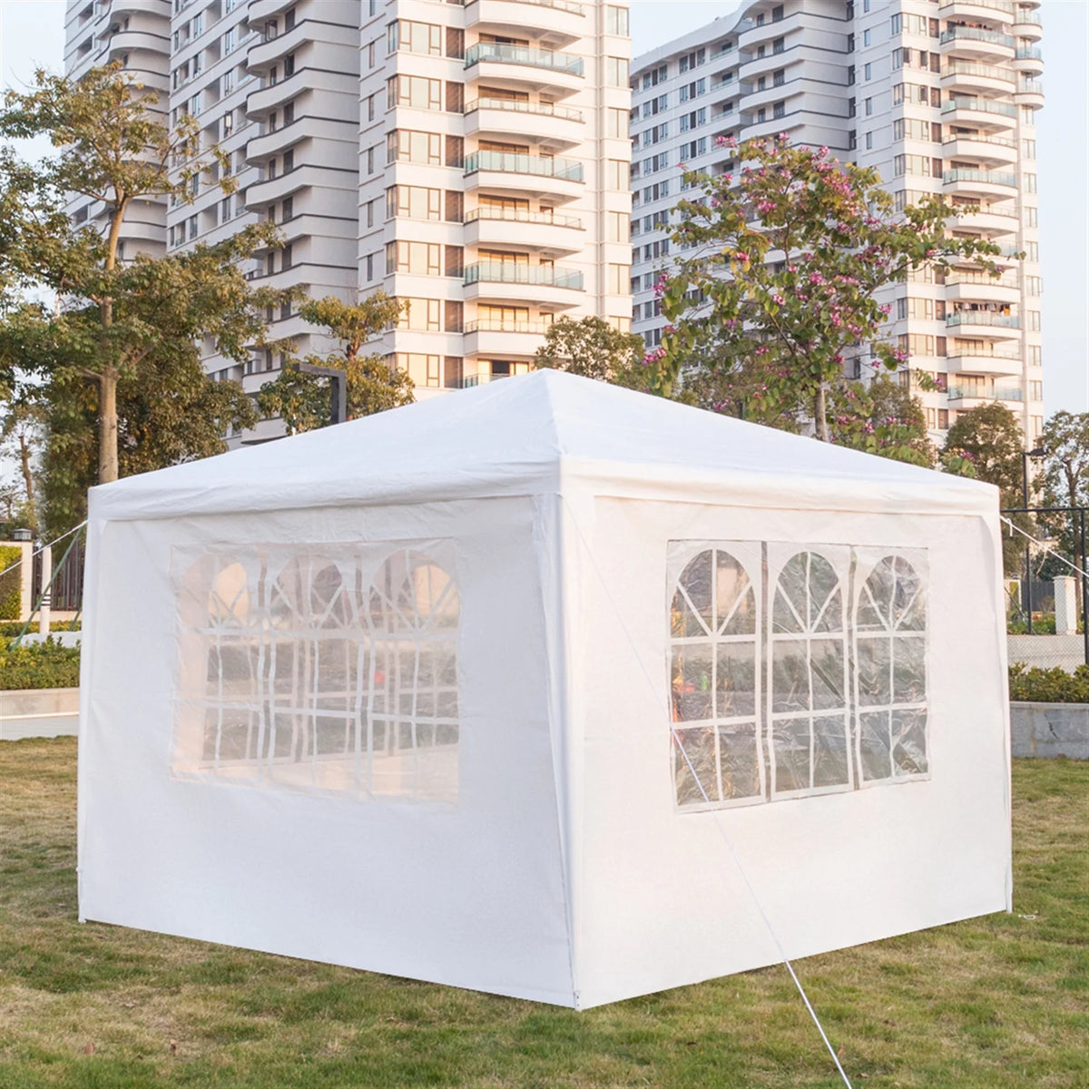 3 x 3m White Waterproof Tent Z15182