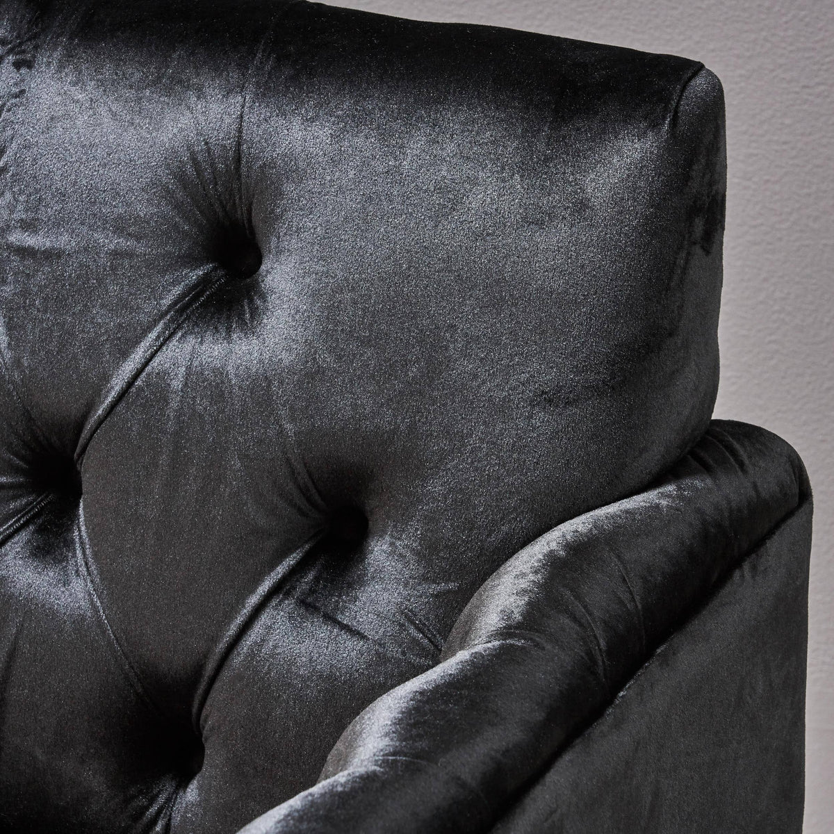 Black Velvet Arm Chair W247