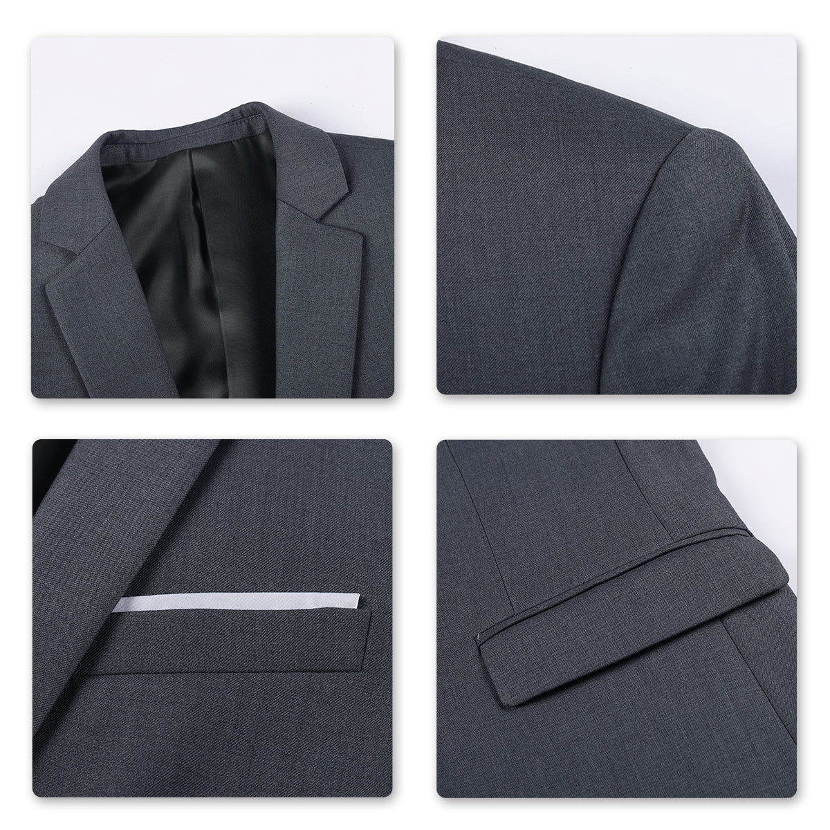 Mens Slim Fit 3 Piece Suit Blazer Waistcoat Trousers Y3087
