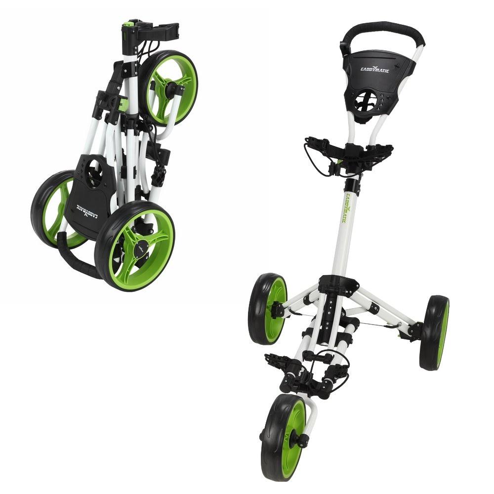 White Green Folding Golf Push Cart Z2334