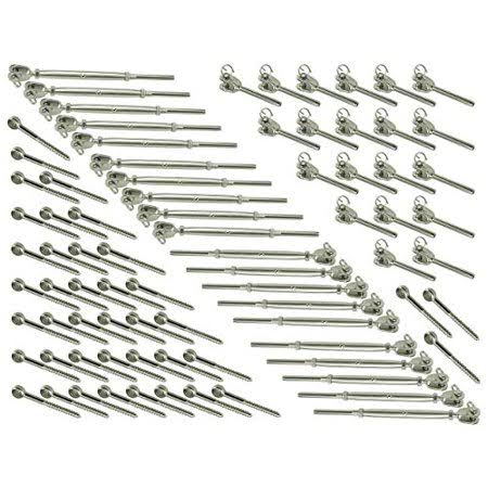 20 Set Stainless Steel Cable Railing Kits X26865