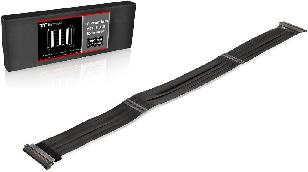 Black PCI-E x16 3.0 Extender Riser Cable 300mm S8688