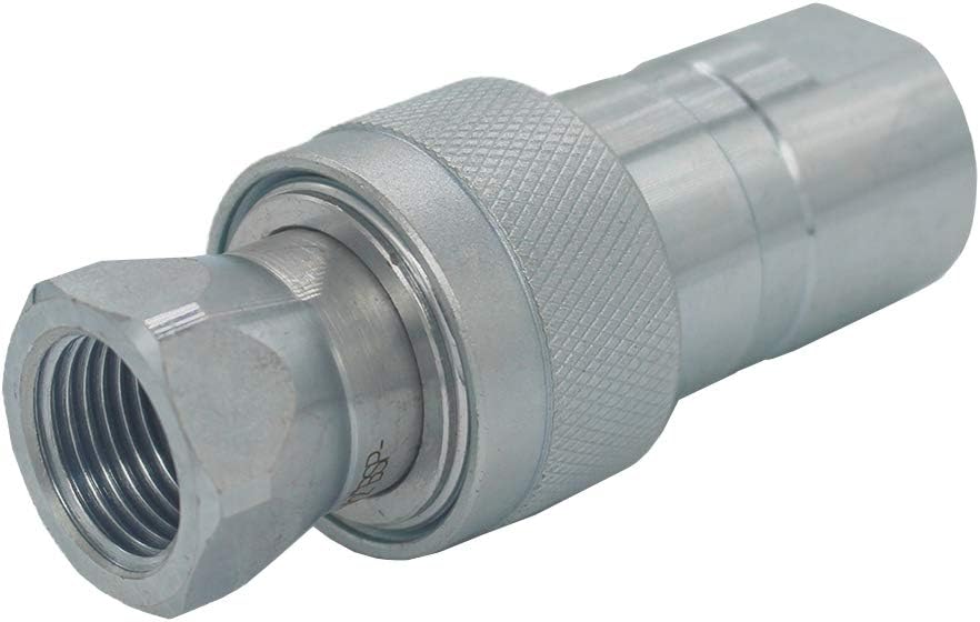 2-Sets 1/4'' Ag ISO5675 Carbon Steel Hydraulic Quick Disconnect Coupling with Dust Cap O966