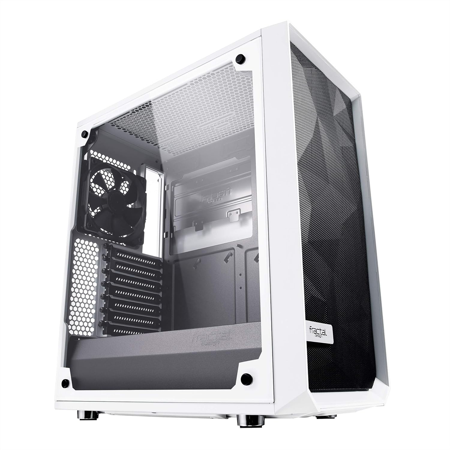 Compact Computer Case with Tempered Glass and 2X Fans S490386