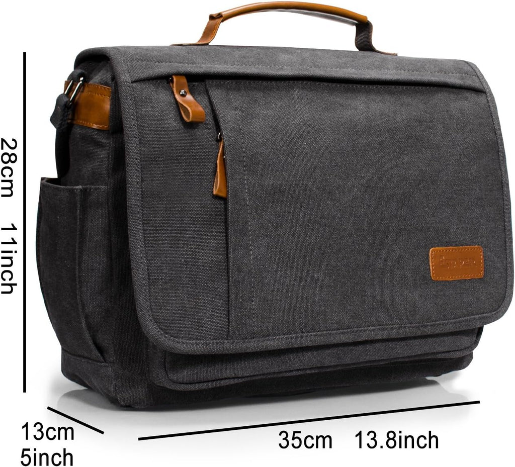 Canvas Messenger Bag with Camera Insert Sleeve L857064