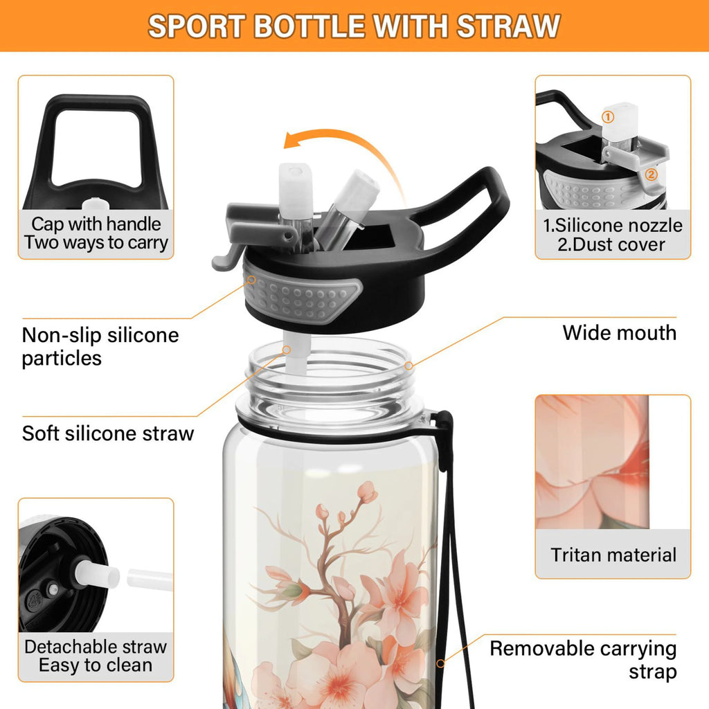 32oz Tritan Sports Water Bottle with Straw U8162
