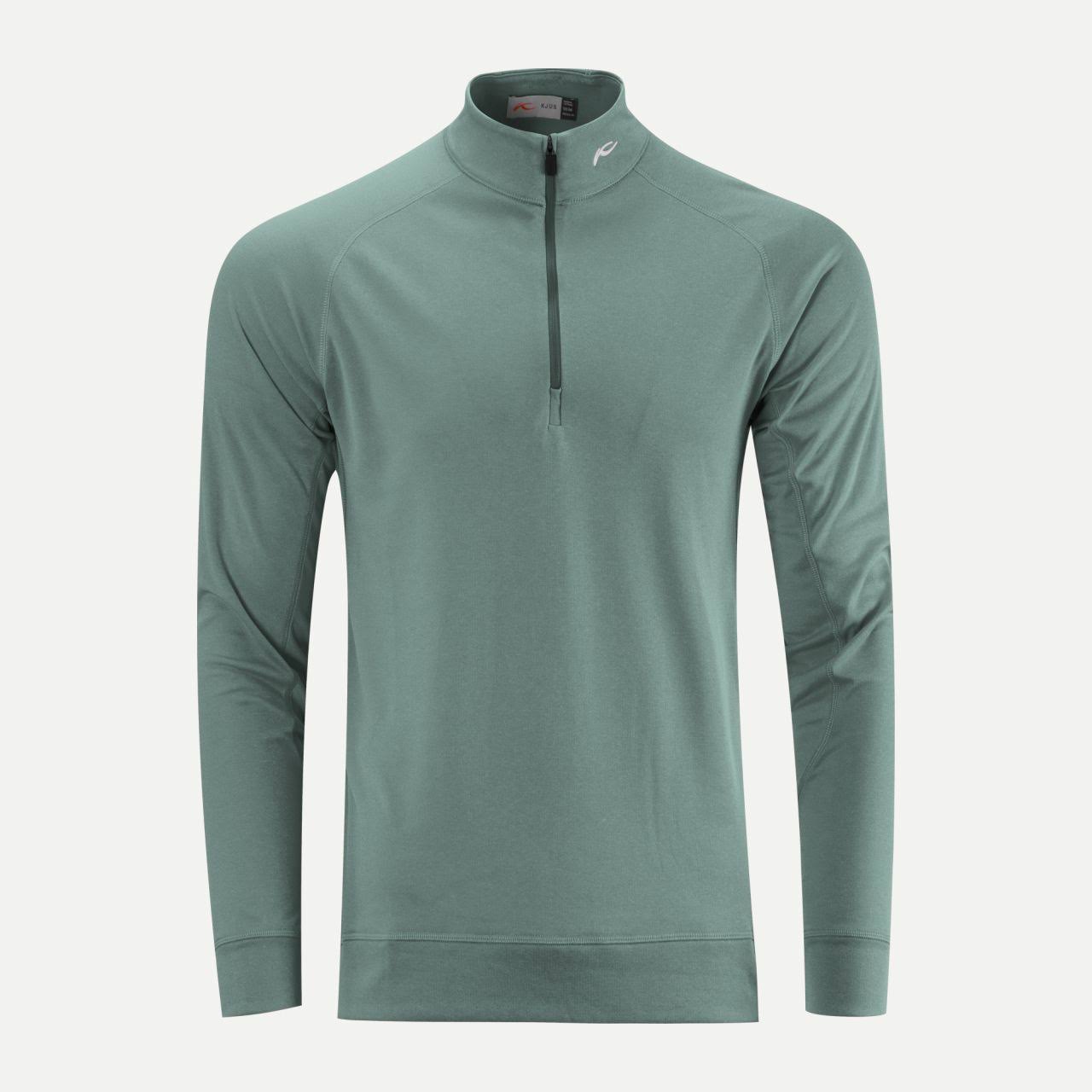 Eden Green Melange Half-Zip Midlayer Top O412242