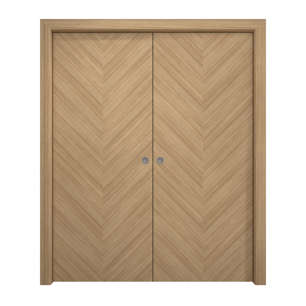 Solid Wood Sliding French Double Pocket Doors 36 x 80 inches K6448