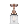 Antique Copper Small Bell Flush Mount Light H882