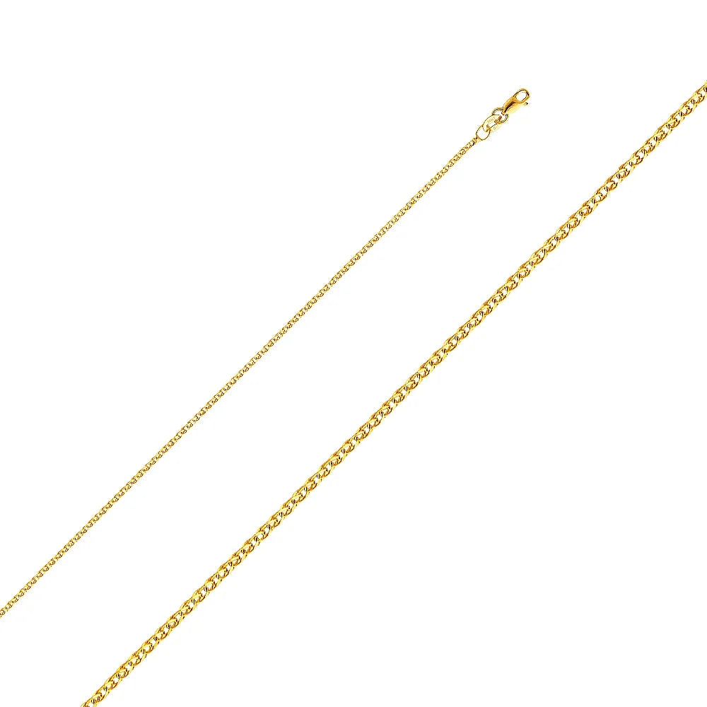 14K Yellow Solid Gold Celtic Cross Pendant with 22" Chain Necklace D7384