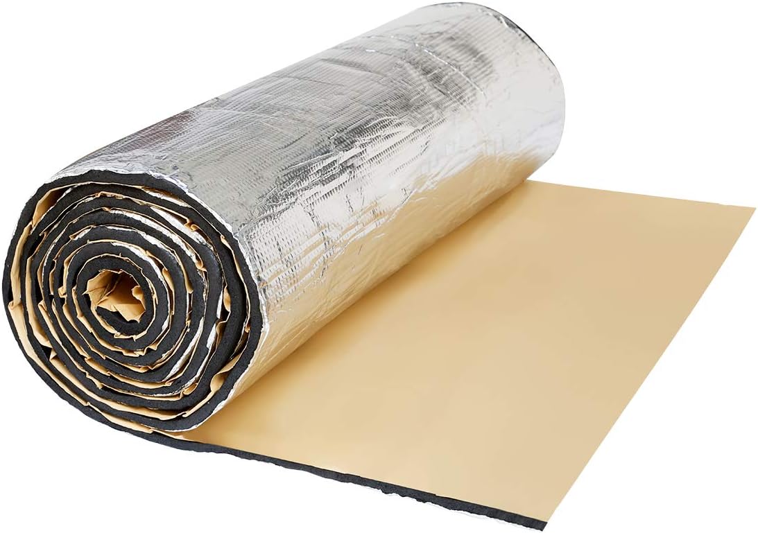 Aluminum Foil Cotton Car Heat Sound Insulation Mat 79x39 Inches Pack of 2 D667791