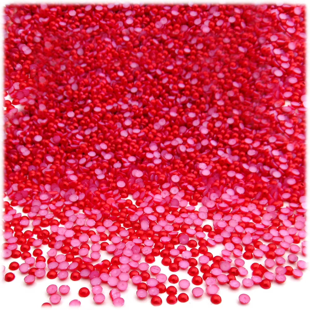 Tulip Red Plastic Pearl Half Dome 2mm 10000-pc K9677