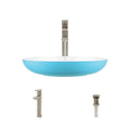 Stone Composite Oval Vessel Sink with Faucet L8051