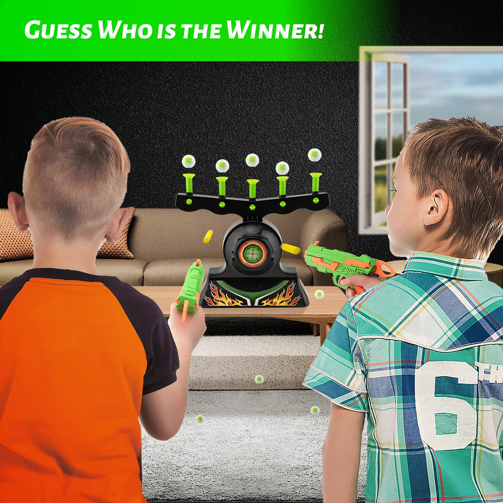 Glow in The Dark Floating Ball Target Practice Toys for Kids with 10 Soft Foam Balls 3 Darts H244139