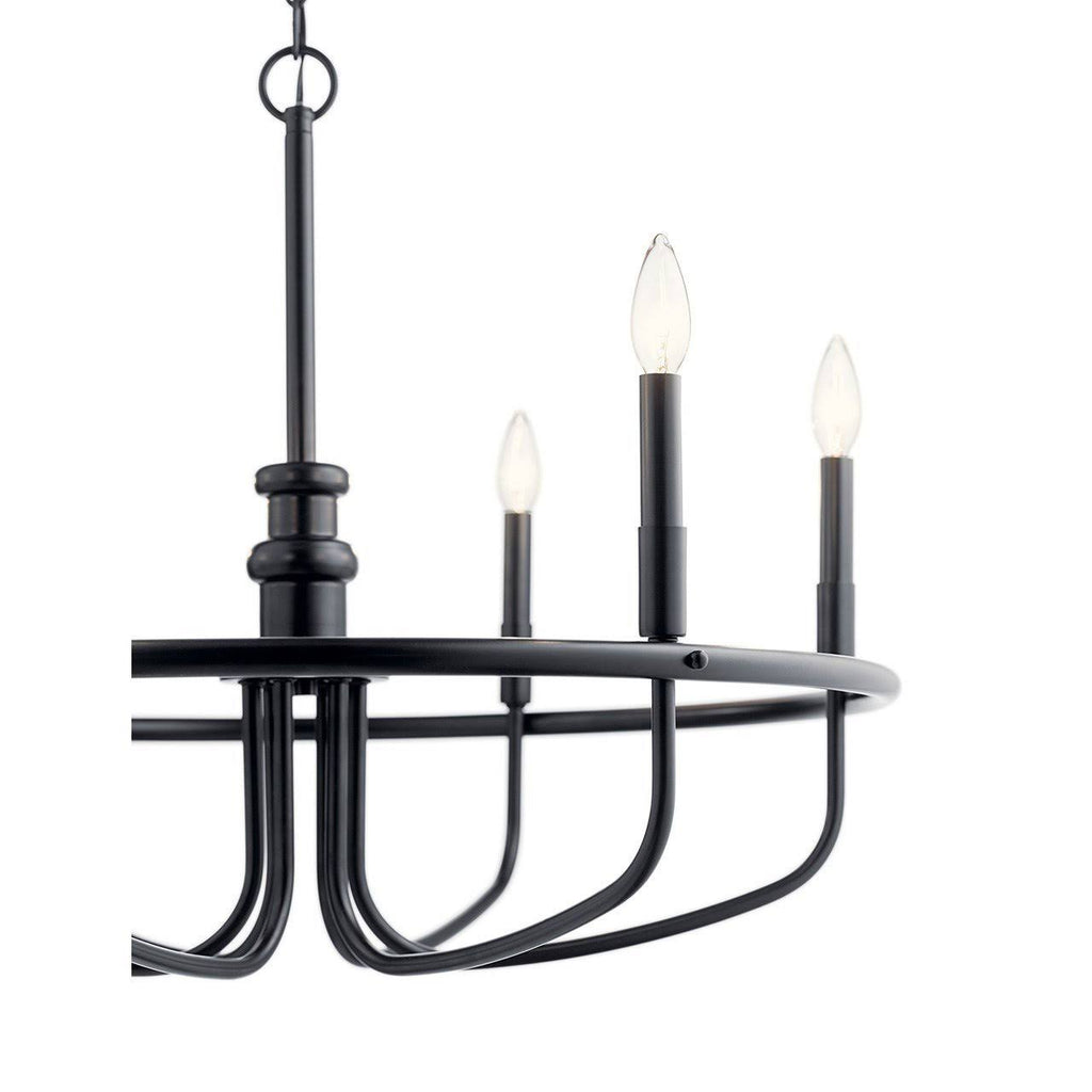 6-Light Brushed Nickel Chandelier M924
