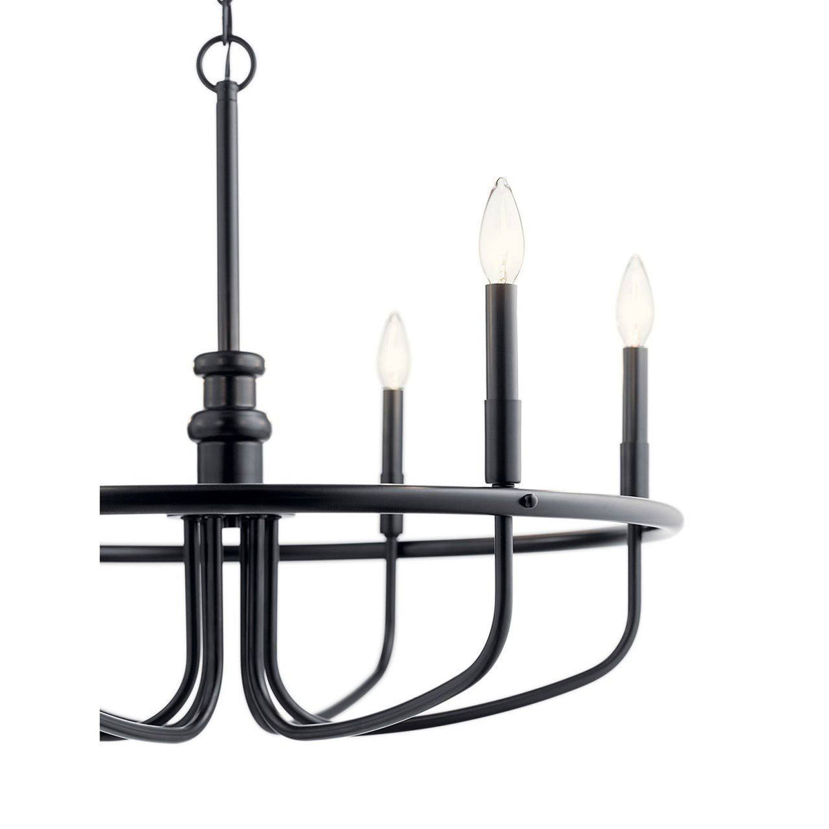 6-Light Brushed Nickel Chandelier M924