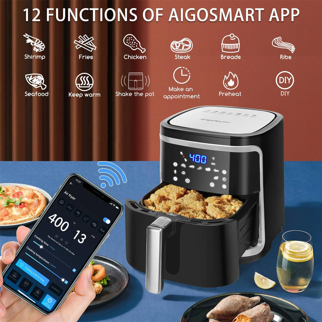 12-in-1 Smart WiFi Air Fryer 7.4 QT, Black F10244