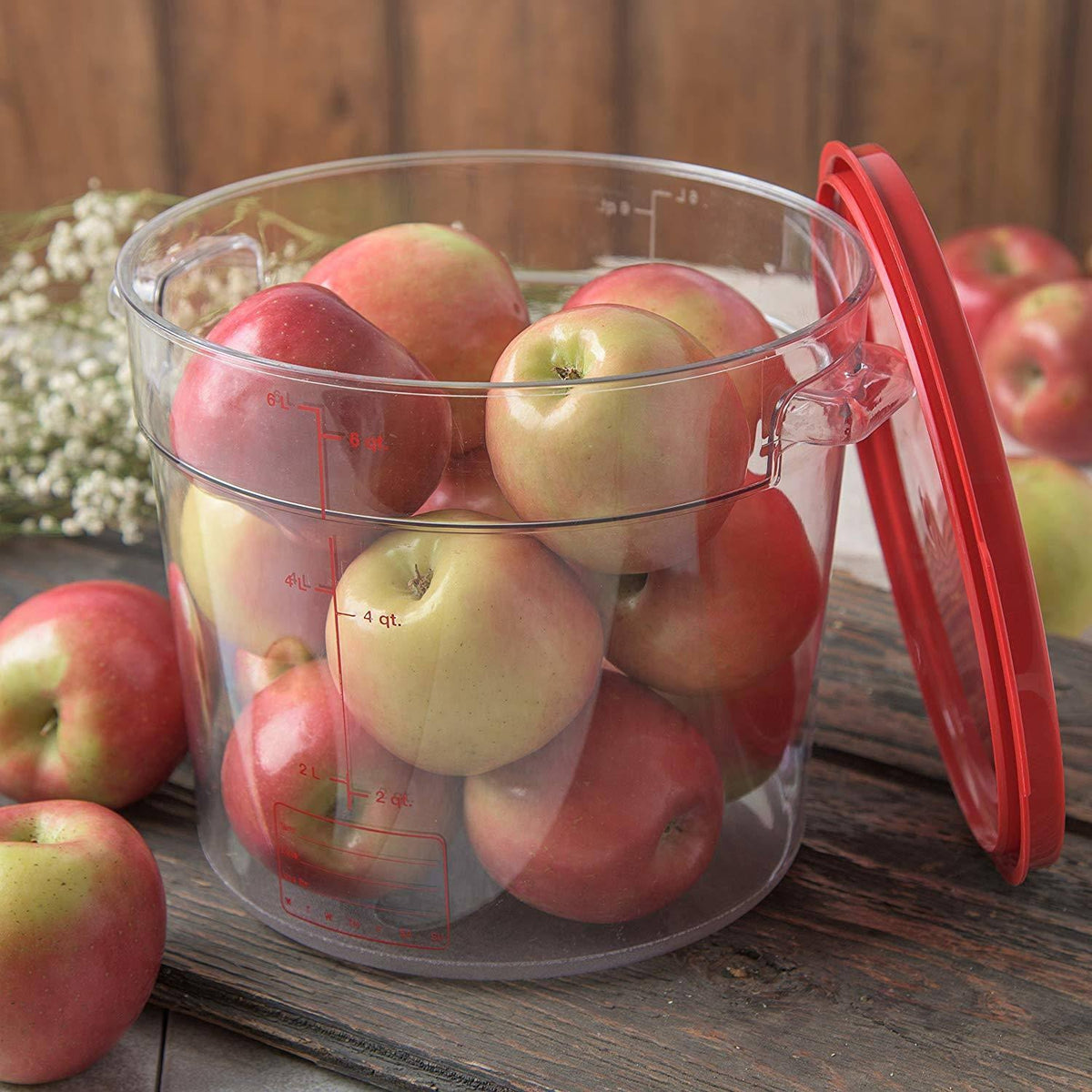 Clear 6 Quart Polycarbonate Round Container X4925