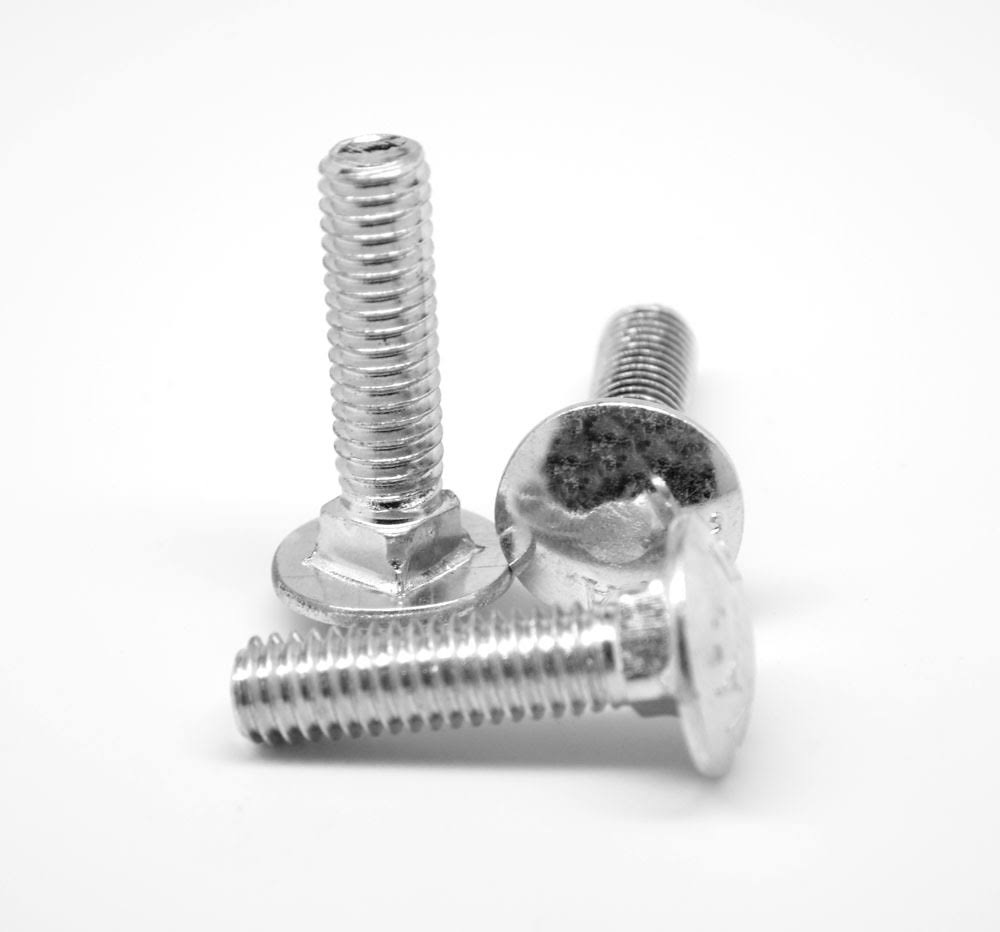 1/4x22-20 x 2 3/4x22 Coarse Thread Grade 5 Carriage Bolt Medium Carbon Steel Zinc Plated Pk 600 Q19057