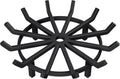 24in Wrought Iron Fire Grate Heavy Duty Black Fireplace Stove Burning Rack Holder 4Legs Z715011