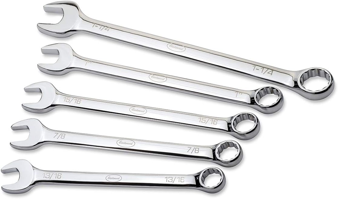 5 Pieces Chrome Vanadium Steel Wrench Tool Set A413