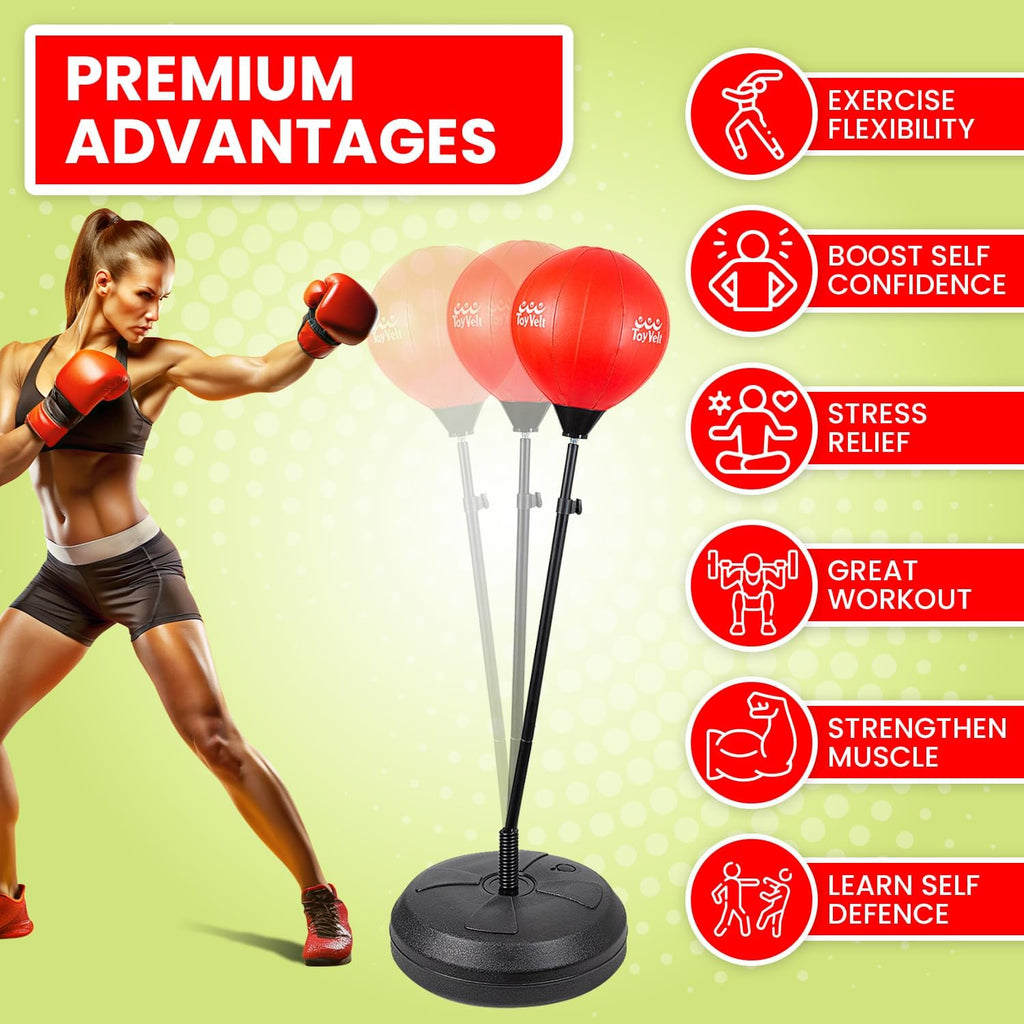 Adjustable Standing Punching Bag with Boxing Gloves X50047