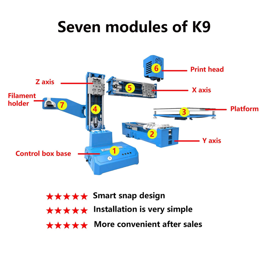 Mini 3D Printer, 100x100x100mm Print Size X67303