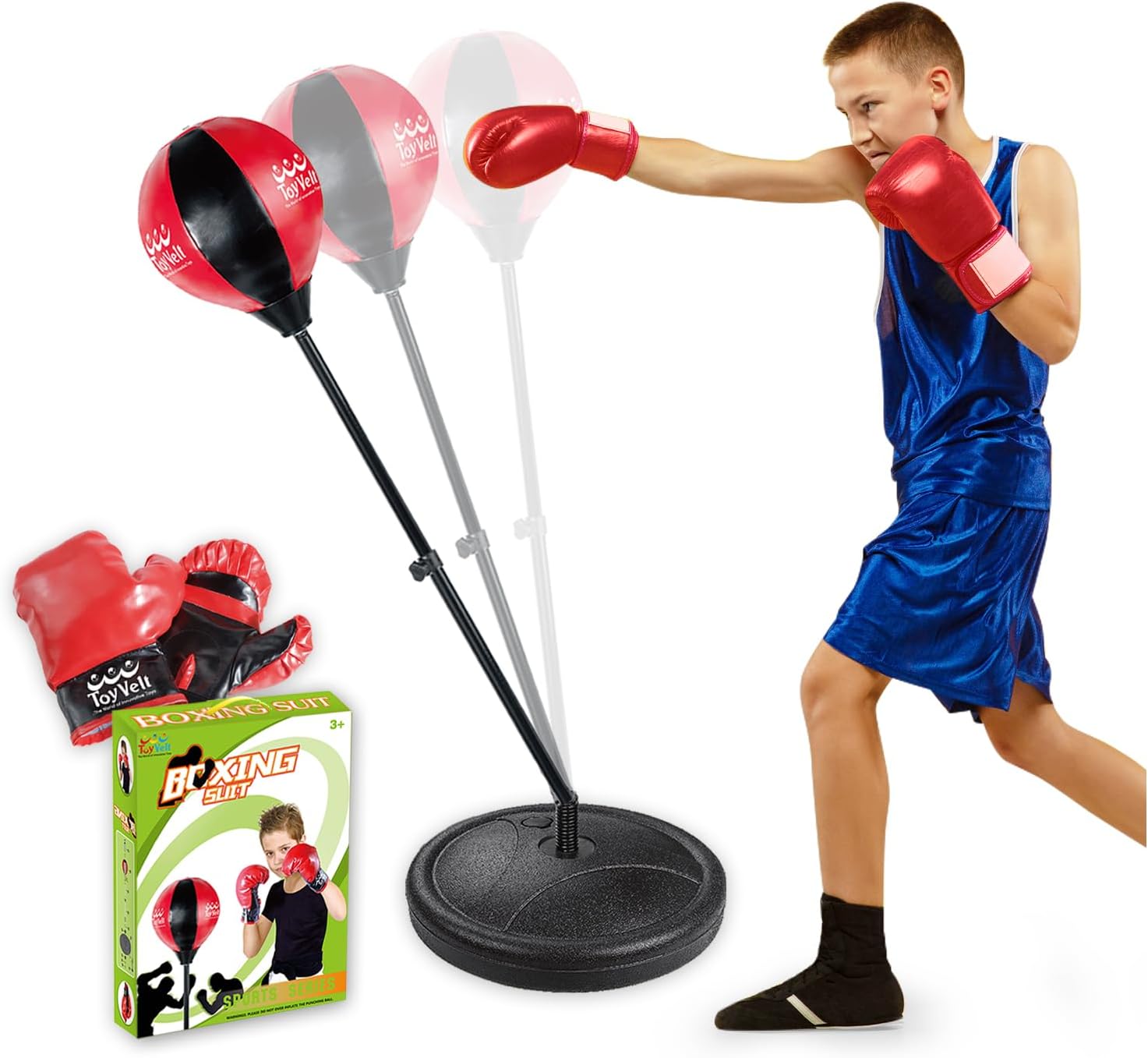 Adjustable Standing Punching Bag with Boxing Gloves X50047