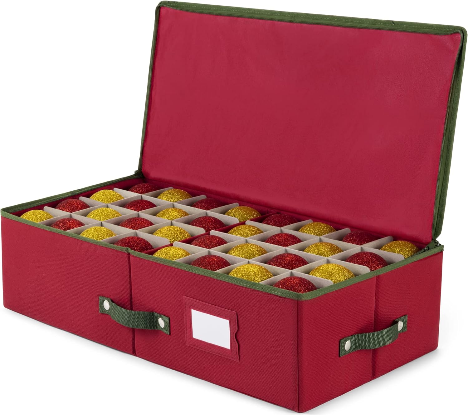 Christmas Ornament Storage Box with Dividers F290027