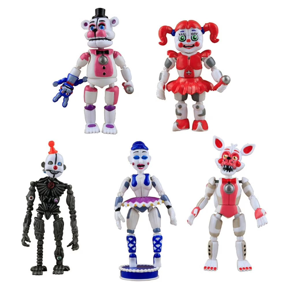5Pcs FNAF Funtime Freddy Foxy Movable Action Figures I614940