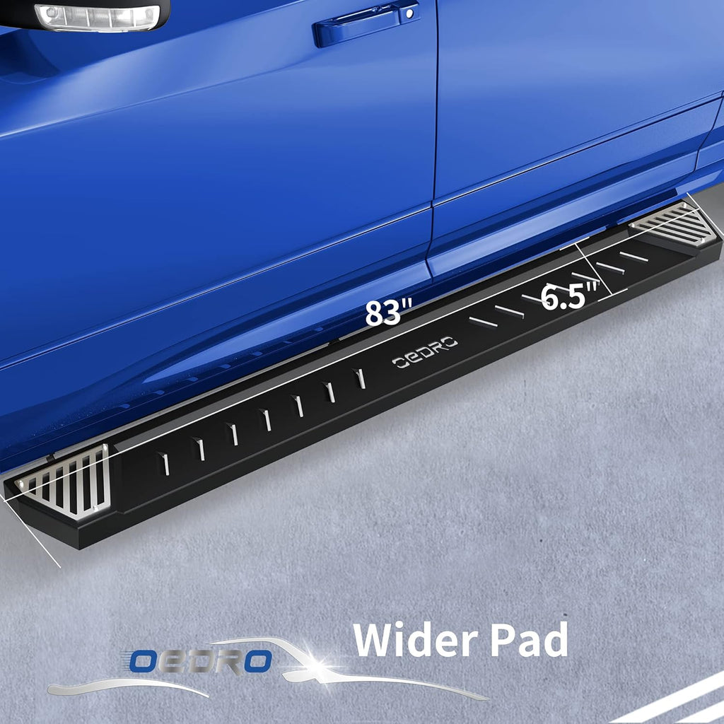 Textured Black Steel Running Boards Side Step Rails N489