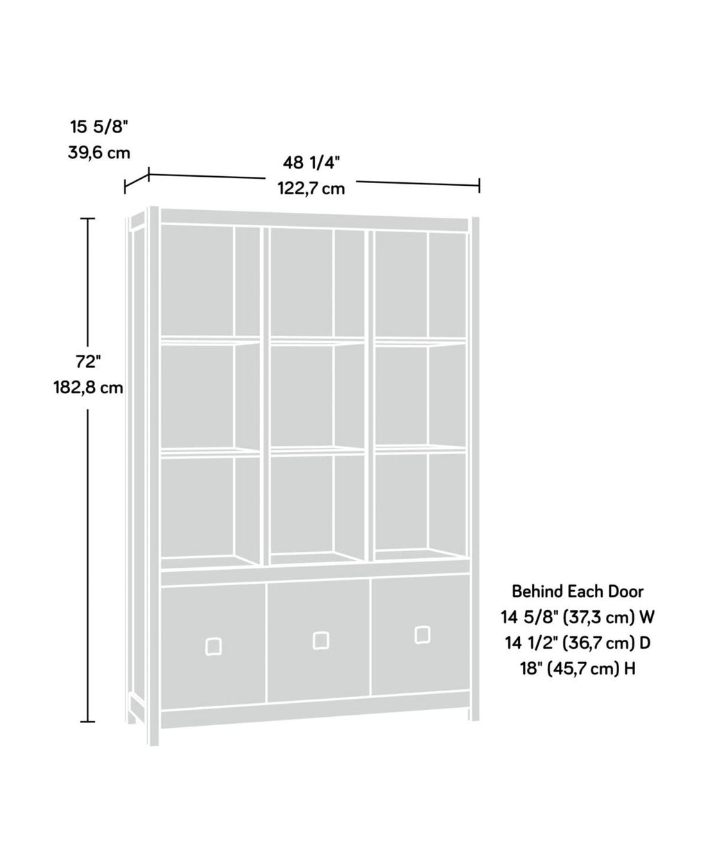 Mystic Oak Storage Wall W37863