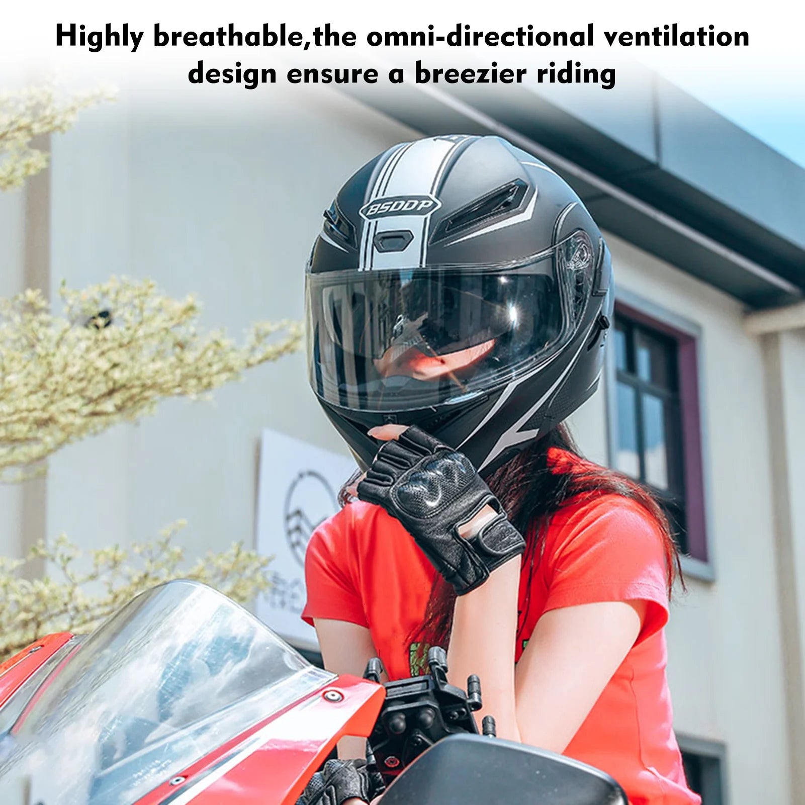 Motorcycle Helmet Dual Visor Flip up Full Face Helmet F65888