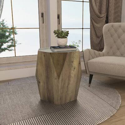Natural Block End Table S113