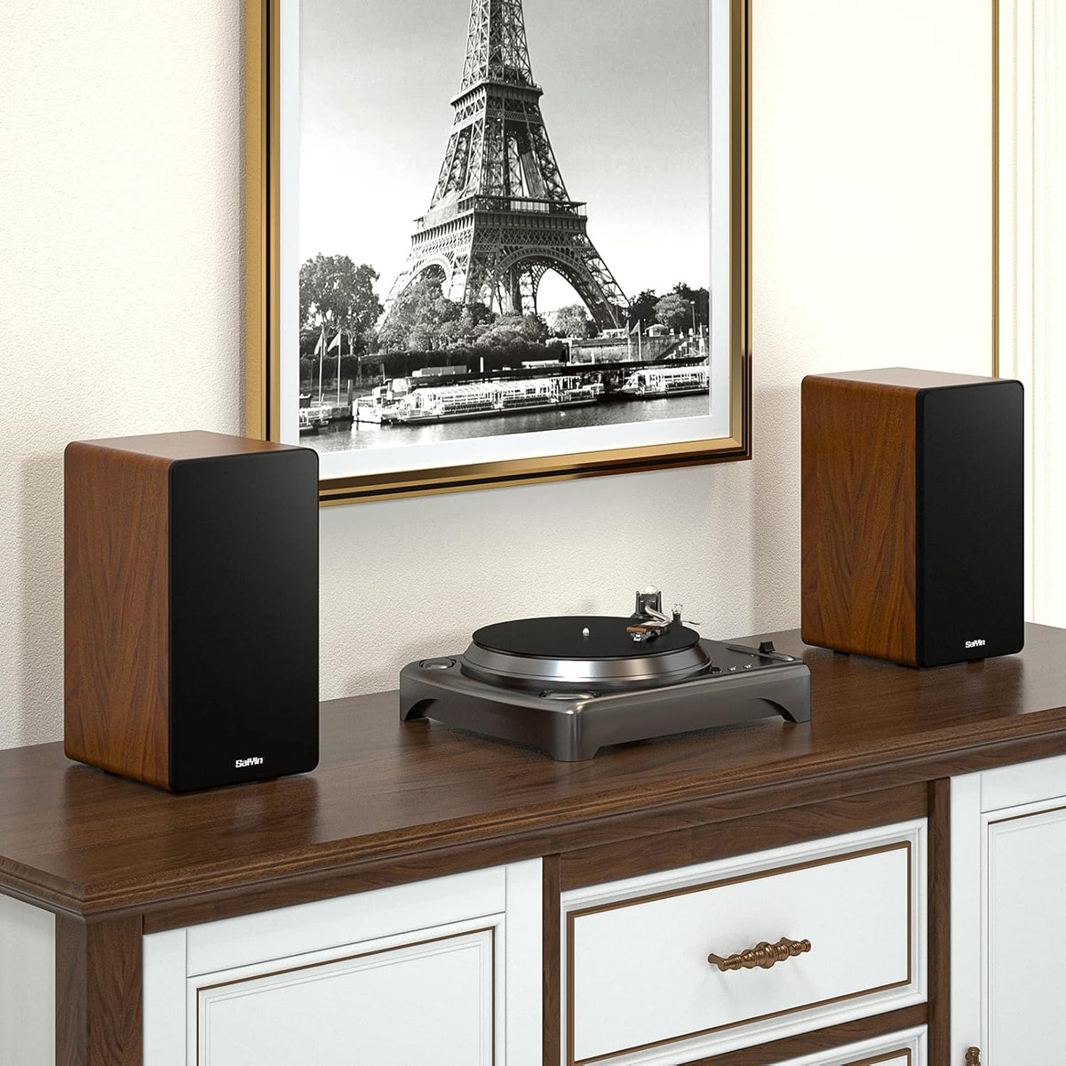 Bluetooth Bookshelf Speaker, Powered 2.0 Stereo 36W X 2 Active Studio Monitors V5399