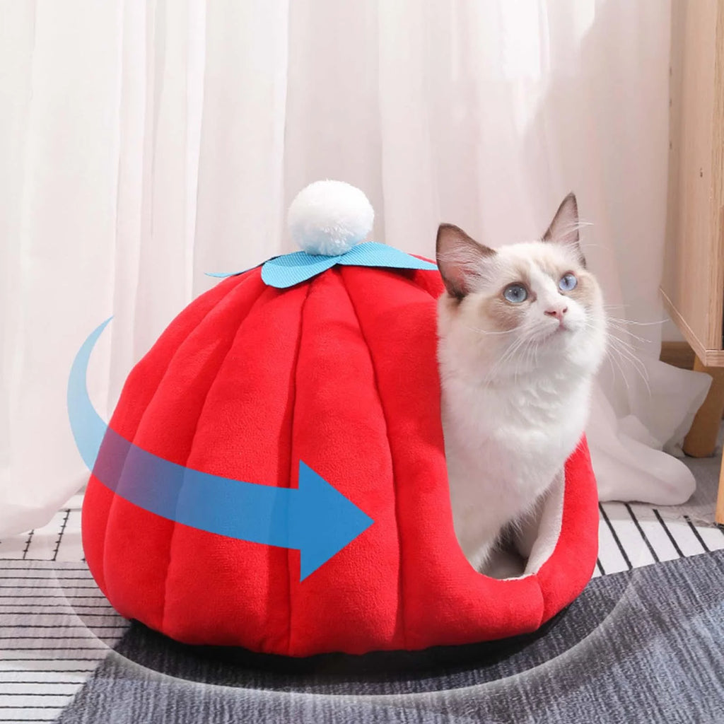 Cat Bed Igloo Pet Bed Cat House Hut Kitten Bed Hideaway Small Dog Tent Bed P852