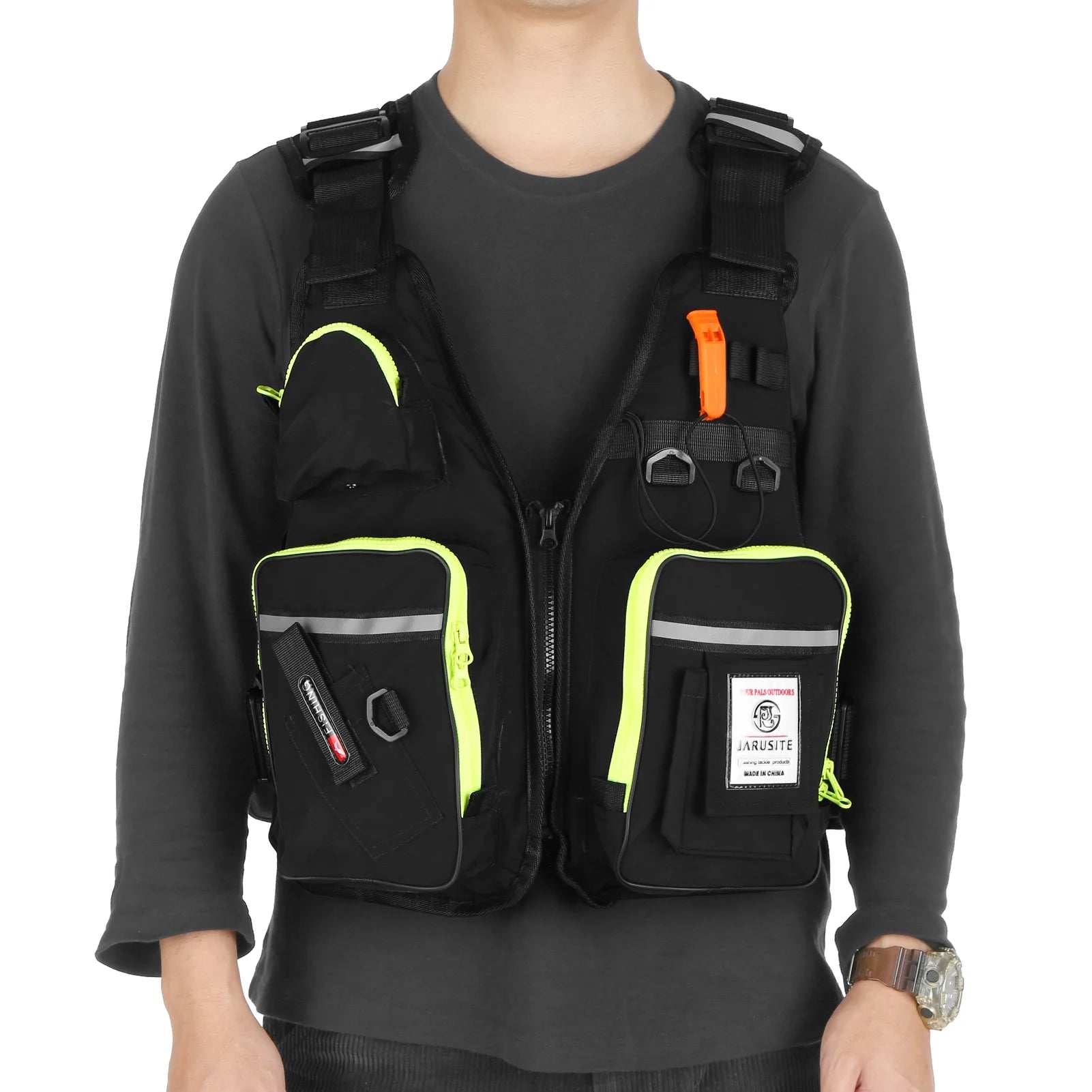 Fly Fishing Jacket Vest with Water Bottle Holder S180525